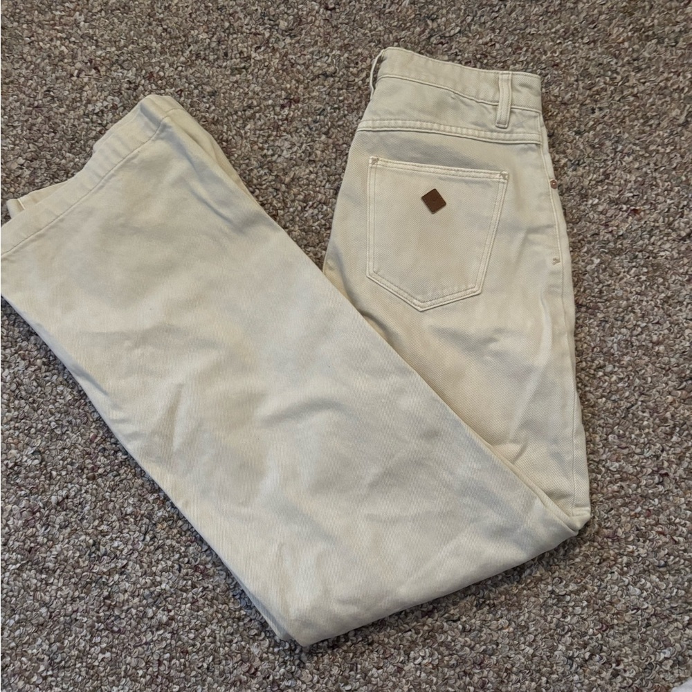 Cream Chinos Classic Straight-Leg Pants
